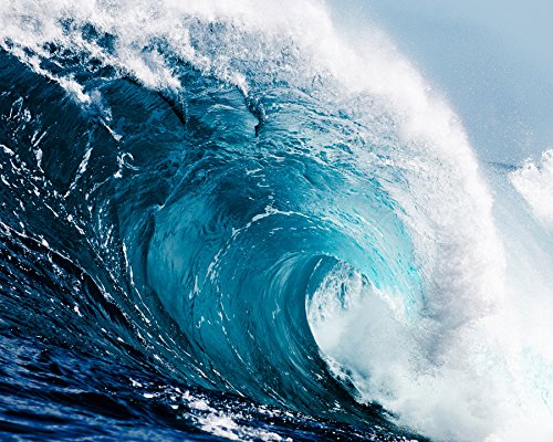 Wall Rogues WR50516 Ocean Waves Mural, Blue