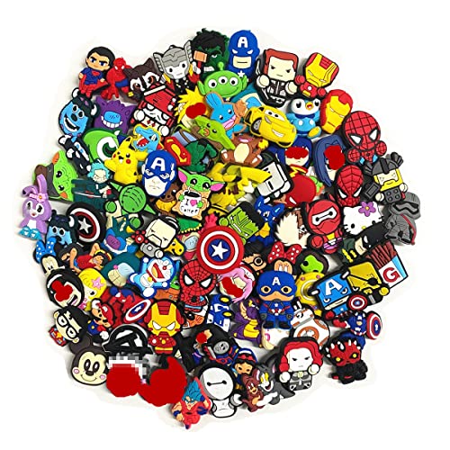 BAOBAOYU 20 50 100pcs PVC Random Different Shoe Charms for Shoe and Wristband Bracelet Decoration Party Gifts (50PCS)