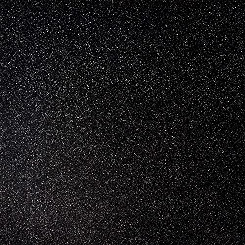 Black Glitter Cardstock - 15 Sheets 12' x 12' Black CardStock for Cricut, Black Glitter Paper for DIY Projects, Scrapbooking, Invitations - 250 GSM Card Stock Easy to Cut and DIY