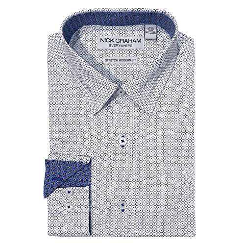 Nick Graham Men's Lattice Circles, Blue, L-L 16-16.5 34/35