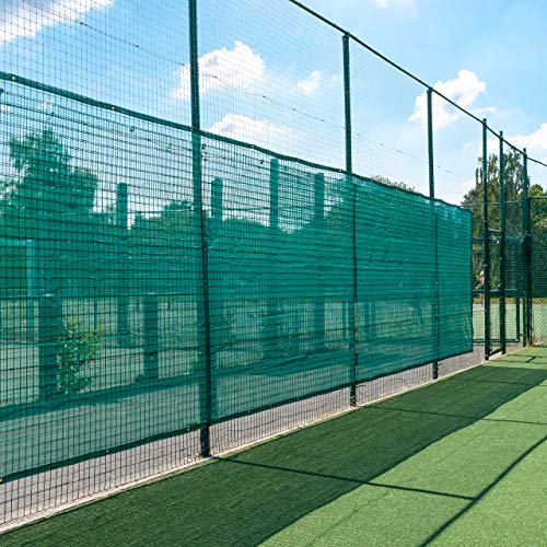 Vermont Tennis Court Windbreaks [2 Sizes] | Green Or Black HDPE Court Protectors – 50% Shade (Green, 60ft x 6ft)