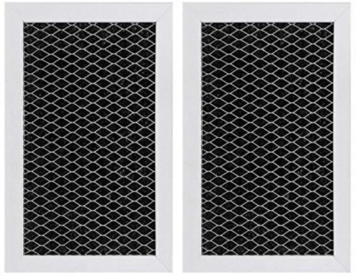 Microwave Filter Replacement 7.68' x 4.85' JX81C WB02X10776 GE Microwave Charcoal Filter - Also Fits LG Kenmore Carbon Filter - Freshens and Filters Kitchen Air in Over the Range Oven Vent Fan 2-Pack