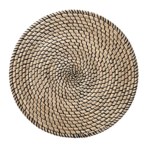 IKEA Lattad Place Mat Black Seagrass Black Size 15 ' 002.362.39