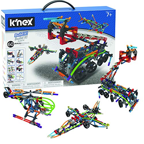 K'nex Intermediate 60 Model Building Set - 395 Parts - Ages 7 & Up - Creative Building Toy, Multicolor, includes K'NEX Parts and Pieces, Instruction Booklet, Medium
