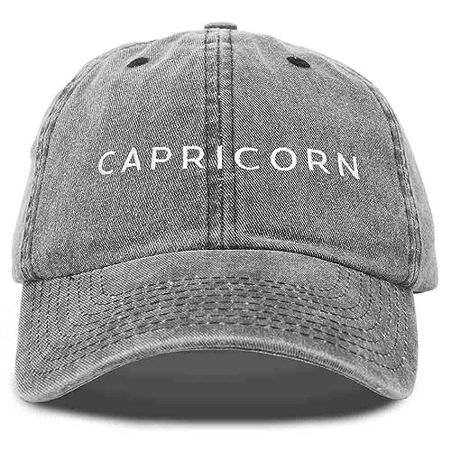 DALIX Capricorn Dad Hat Embroidered Zodiac Astrology Cotton Baseball Cap in Black
