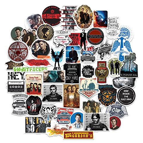 Supernatural Stickers Die Cut Vinyl Sticker Variety Pack - Laptop, Water Bottle, Scrapbooking, Tablet, Skateboard, Indoor/Outdoor - Set of 50