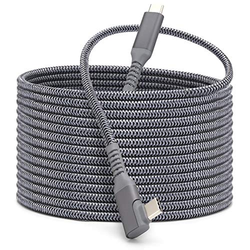 KRX Design Ultra-Charging Link Cable for Oculus/Meta Quest 2 & Quest Pro 16FT, Battery Pack Head Strap Substitute for PC VR Enthusiast, Safe and Fast, USB 3.2 A to C