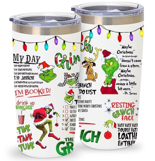 LEIOH Christmas Vacation Tumbler Funny Christmas Gifts for Mom,Dad,Son,Daughter,Women,Men Christmas Gifts for Coworker or Friends,20 oz Stainless Steel Insulated Travel Tumbler,Christmas Mug,Cup