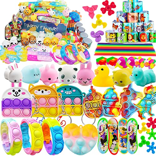 51 PCS Pop Party Favors Toys for Kids,Premium Pop Fidget Toys for All Ages Kids,Assortment Pinata Stuffers,Classroom prizes,Prize Box Toys,Goody Bag Fillers,Carnival Prizes for Boys and Girls 4-10