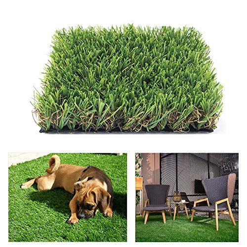 Petgrow · Deluxe Realistic Artificial Grass Turf 4FTX6FT, 70 oz Face Weight/Drainage Holes/Rubber Backing, Indoor Outdoor Pet Faux Synthetic Grass Astro Rug Carpet for Garden Backyard Patio Balcony