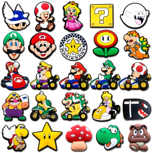 Lovelitlesix 25 40Pcs Game Shoe Decoration Charms for Sandals Decoration Cute Charms for Kids Boys Teens Adults Men Party Gifts (25)