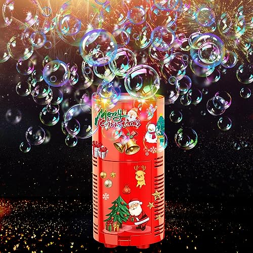 Ivtivfu Fireworks Bubble Machine with Lights for Party (13 Holes), Firework Bubble Machine, Kids Bubble Machine with Closeable Sound, Party, Christmas, Chinese New Year