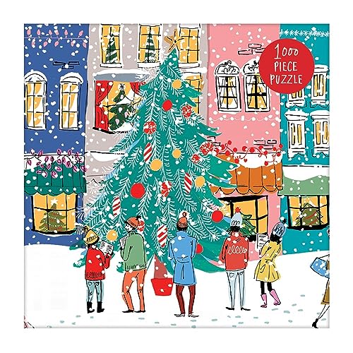Galison Christmas Carolers 1000 Piece Jigsaw Puzzle, Christmas Puzzle with Festive Holiday Scene