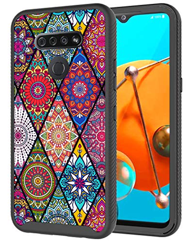 LEXNEC Case for LG Aristo 5/LG Aristo 5+/LG K31/K300/Phoenix 5/Fortune 3/Risio 4/Phoenix 5/LG K8X/K300TM,Full Hybrid Dual Layer Armor Protective Girls Women Boys Men Phone Case Cover[Colorful Mandala]