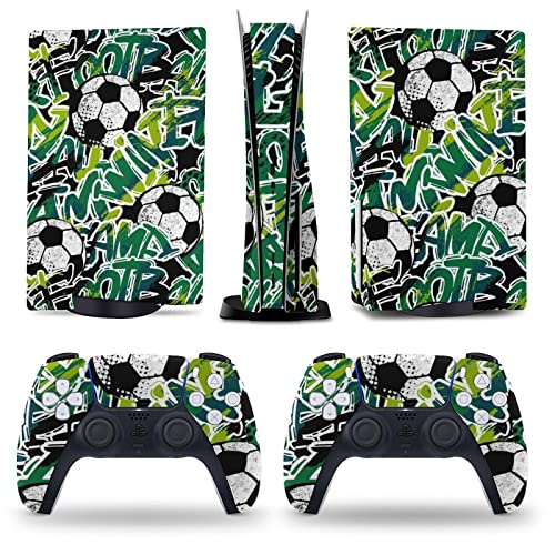 AoHanan Urban Soccer PS5 Skin Console and Controller Accessories Cover Skins Anime Vinyl Cover Sticker Full Set for Playstation 5 Disc Edition