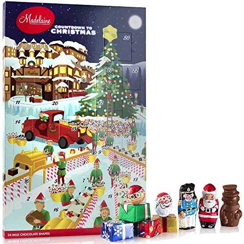 Madelaine Chocolates Santa's Workshop Christmas 2023 Countdown Advent Calendar, Filled With (6 oz - 170 g) Solid Premium Milk Chocolate (1 Pack)