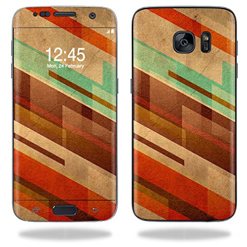 MightySkins Skin Compatible with Samsung Galaxy S7 Edge wrap Cover Sticker Skins Abstract Wood