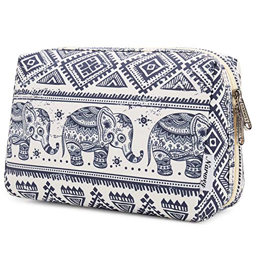 Large Makeup Bag Zipper Pouch Travel Cosmetic Organizer for Women (Large, Elephant)