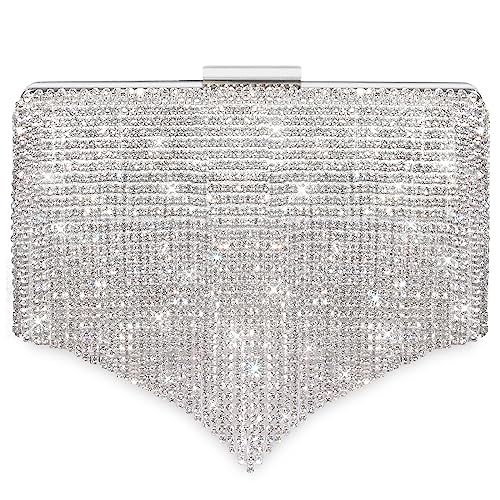 AOYUNHUI Clutch Purses for Women Evening Crossbody Bags Rhinestone Bag for Women Wedding Prom Party Club With Removable Chain Strap
