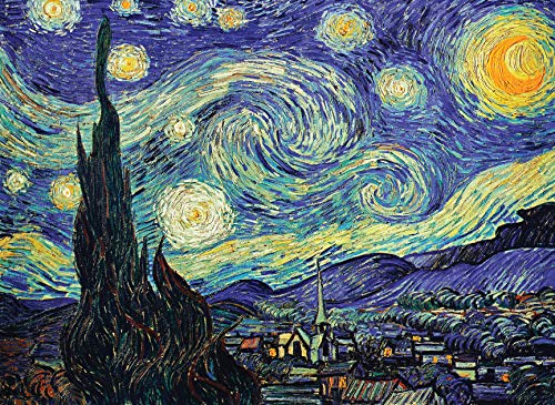 Palace Learning The Starry Night 1889 by Vincent Van Gogh - Fine Art Poster - Wall Art Print (Laminated, 18' x 24')