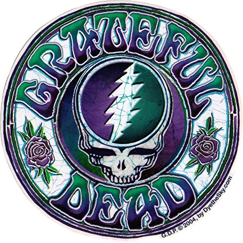 Dye the Sky Grateful Dead Steal Your Face Batik - Window Sticker/Decal (6' Circular)