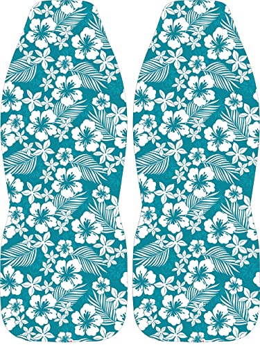 Uamkase Blue Tropical Hibiscus Hawaii Front Car Seat Covers 2pc,Car Seat Protector Universal Size Fit for Cars,SUVs&Trucks&Vans