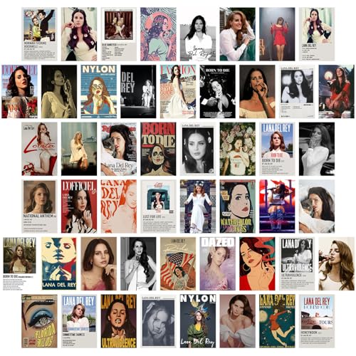 IZOOMIHOME Lana Del Rey Aesthetic Posters, Aesthetic Room Decor, Bedroom Decor for Teen Girls, Wall Collage Kit, Music Poster Art, Lana Gifts Merch (50 Set 4 x 6 inch)