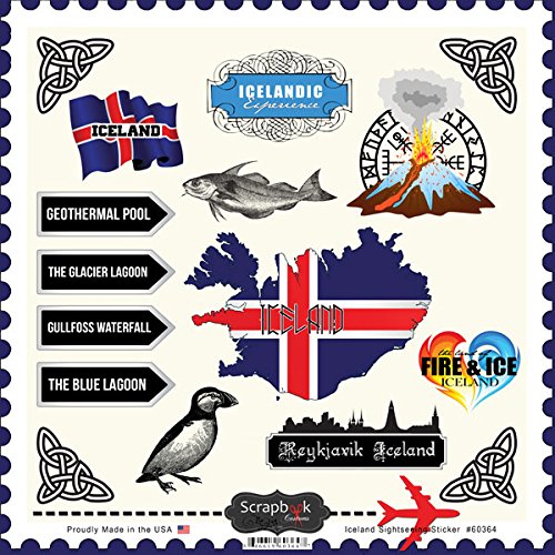 Iceland Sightseeing Scrapbook Stickers (60364)