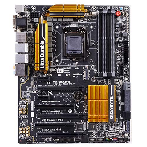 Gigabyte GA-Z97X-UD5H LGA 1150 Z97 with Killer E2200 and Intel Gaming Networking SATA Express M.2 SSD ATX Motherboard