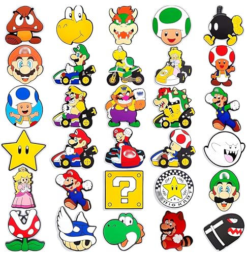 30 Pieces Shoe Charms Pack, No-Repeat Decorations For Anime Game Shoes Accessories Girls Boys Teens Kids Birthday Party Favor Gifts