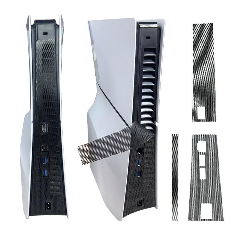 Dustproof Heatsink Barrier for PS5 Slim, Console Side Dust Proof Filter Cover Dust Net And Cooling Vents Dirty Prevent mesh DIY Custom Design