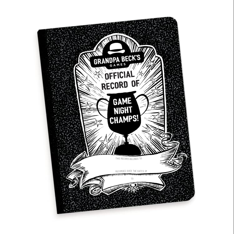 Grandpa Beck's Official Record of Game Night Champs - The Ultimate Game Scorecard Book for Family Fun | Keep Track of Your Game Night Triumphs