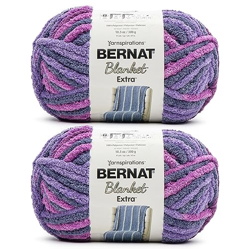 Bernat Blanket Extra Chunky Chenile Acrylic Yarn - 2 Pack