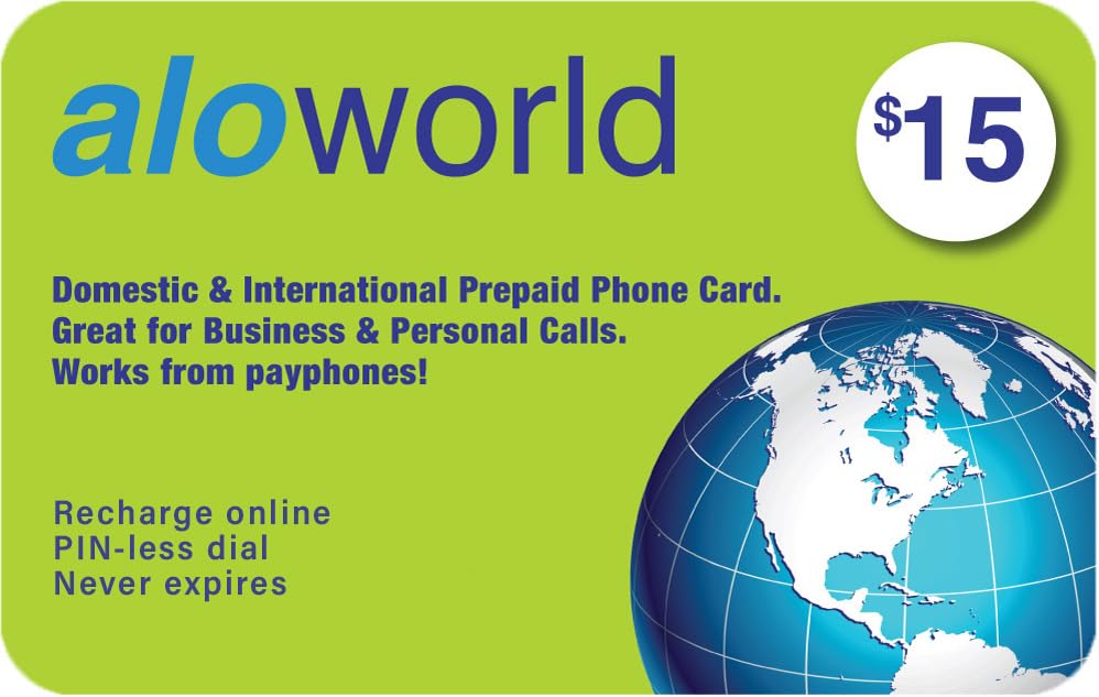 Phone Card for International & up to 415 Domestic Minutes, Prepaid Calling Card for Cell Phones, Home Phones & Payphones