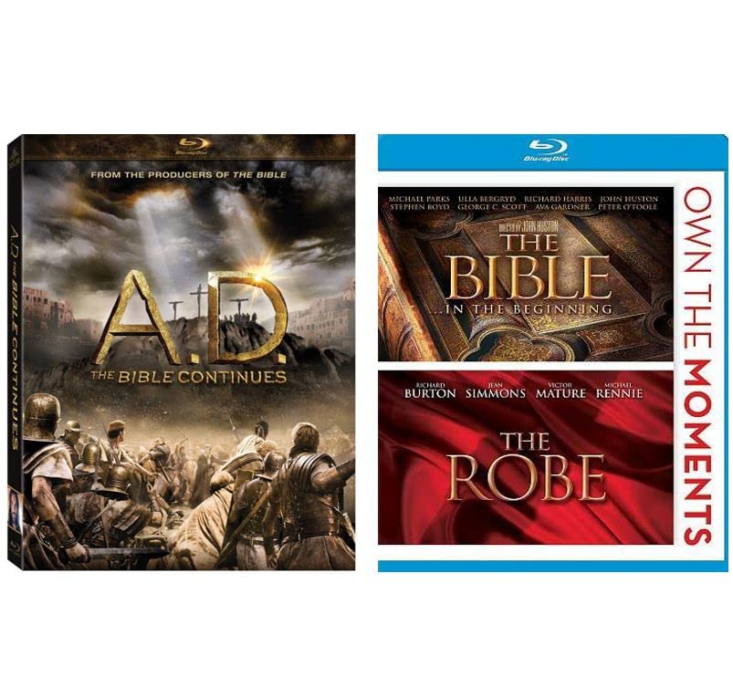Biblical Epic Movies & Series Blu-ray Collection: The Robe (1953) / The Bible: In the Beginning (1966) / A.D. The Bible Continues: The Complete Miniseries (2015)