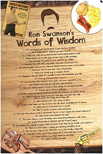 Cool TV Props - Ron Swanson's Words of Wisdom Poster - Parks and Rec Merchandise