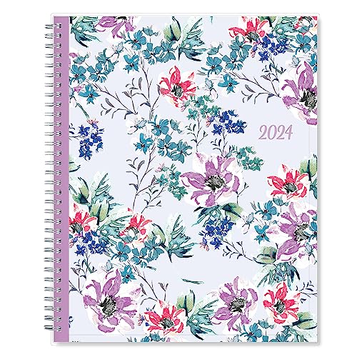 Blue Sky 2024 Weekly and Monthly Planner, January - December, 8.5' x 11', Clear Pocket Cover, Wirebound, Laila (137273-24)