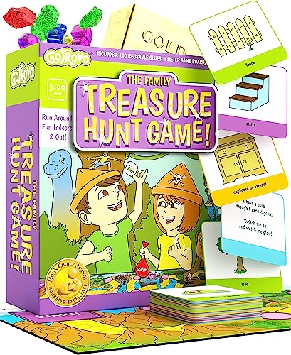 GOTROVO Treasure Hunt Game for Kids Indoor Outdoor Play, Fun Kids Treasure and Scavenger Hunt Board Games for Kids Ages 4-8 and 8-12