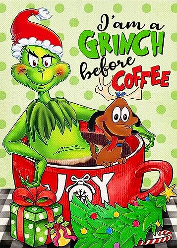 Christmas Diamond Art Kits for Adults, 5D Adults Diamond Painting Kits DIY Diamond Gem Art Full Drill Crystal Rhinestone Arts and Crafts Christmas Diamond Dots for Home Wall Decor 12X16Inch