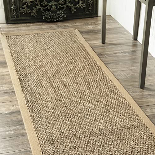 nuLOOM Elijah Farmhouse Seagrass Runner Rug, 2' 6' x 12', Beige