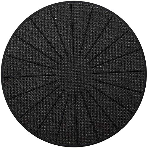 Lazy K Induction Cooktop Mat - Silicone Fiberglass Scratch Protector - for Magnetic Stove - Non slip Pads to Prevent Pots from Sliding during Cooking_ Black (11inches)