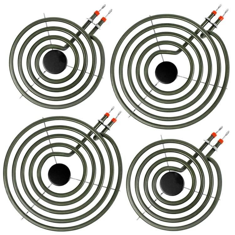 S-Union 4 Pack MP22YA Electric Range Burner Element Unit Set - 2 pcs MP15YA 6' and 2 pcs MP21YA 8' Replacement for Hardwick & Kenmore & Maytag & Norge & Whirlpool Electric Range Stove