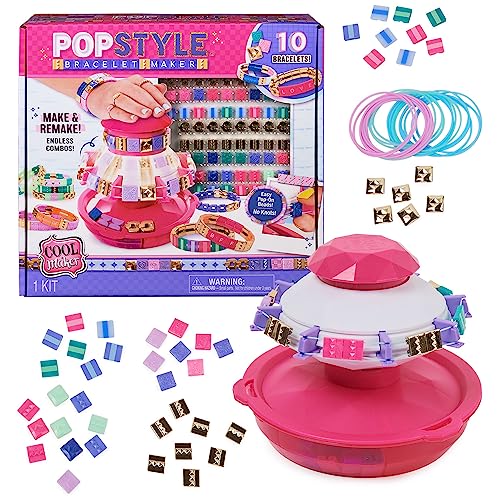 Cool Maker PopStyle Bracelet Maker, 170 Beads, Make & Remake 10 Bracelets, Friendship Bracelet Making Kit, DIY Arts & Crafts for Kids