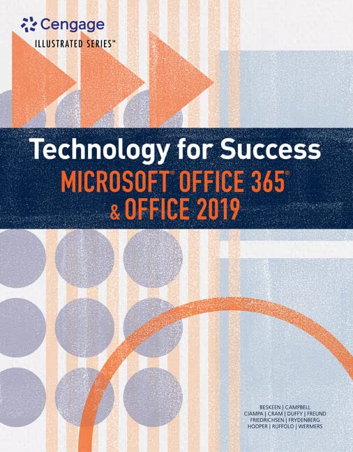 Technology for Success and Illustrated Series Microsoft Office 365 & Office 2019 (MindTap Course List)