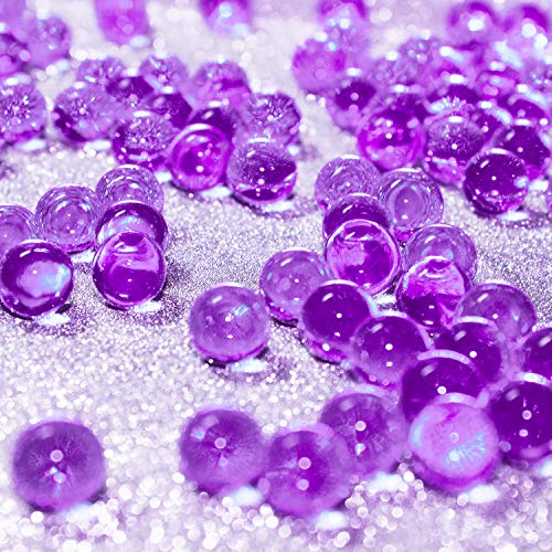 Hicarer 10000 Pieces Vase Filler Beads Gems Water Gel Beads Growing Crystal Pearls Wedding Centerpiece Decoration (Purple)