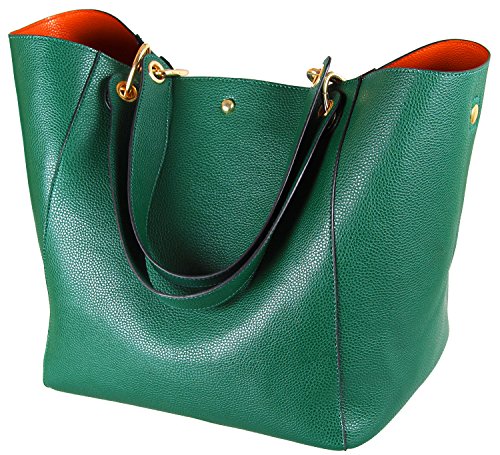 sqlp Fashion Women's Leather Handbags ladies Waterproof Shoulder Bag Tote Bags (Green)
