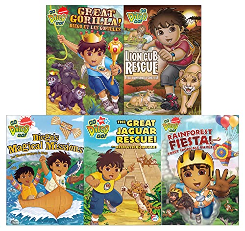 Go Diego Go: Great Gorilla! / Lion Cub Rescue / Diego's Magical Missions / The Great Jaguar Rescue! / Rainforest Fiesta! (5-Pack)