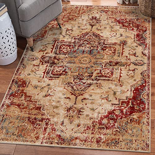 LUXE WEAVERS Ivory 6x9 Oriental Area Rug