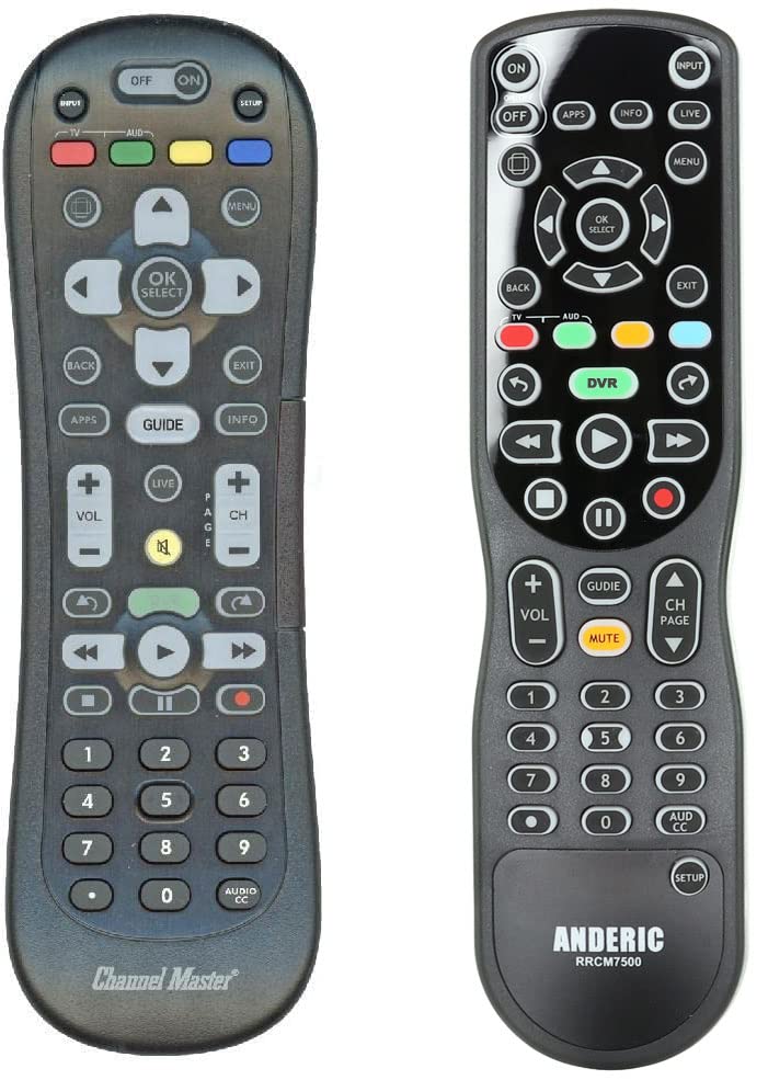 ANDERIC RRCM7500 for Channel Master DVR Remote Control CM7500XRC2 Replacement Remote for Channel Master - Works 100% - Works CM7500XRC2, CM7500GB16, CM7001, CM7004, CM7500TB1