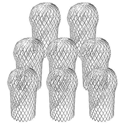 EBaokuup 8 Pack Gutter Downsport Guards - 3.5 Inch Expandable Aluminium Filter Strainer, Gutter Downspout Protectors for Preventing Blockage Leaves Debris